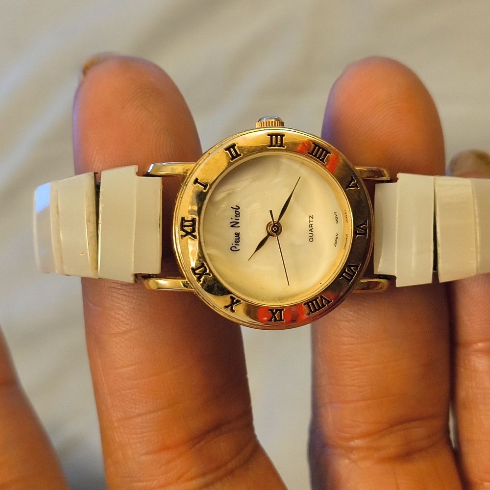 Mother of pearl embellished watch. Peirr Necol brand.